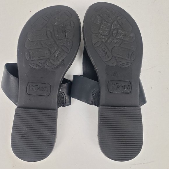 Korks Women's Black Flip Flop Sandals Black Size US 6 - Picture 6 of 8